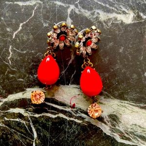 Custom drop earrings. Pierced  ears.